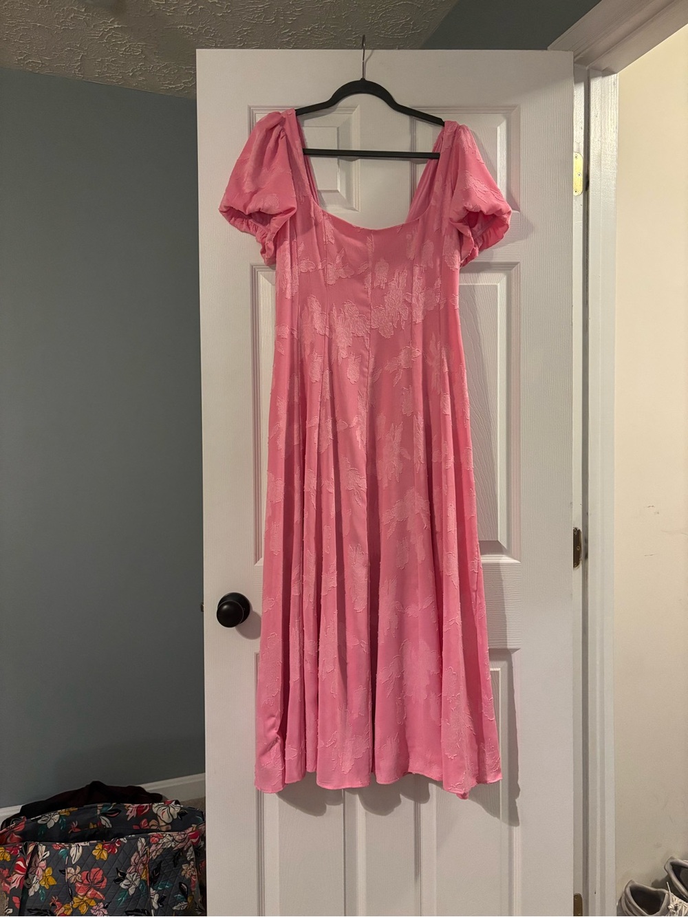 Show Me Your MuMu Rose Pink Puff-Sleeve Midi Dress